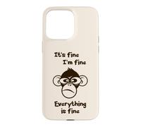 C'est Bon, Je Vais Bien, Tout va Bien, drôle, Singe Fou Coque pour iPhone 15 Pro Max