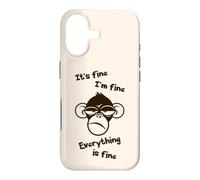 C'est Bon, Je Vais Bien, Tout va Bien, drôle, Singe Fou Coque pour iPhone 17