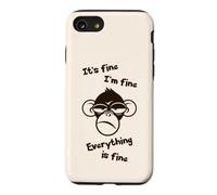 C'est Bon, Je Vais Bien, Tout va Bien, drôle, Singe Fou Coque pour iPhone SE (2020) / 7/8