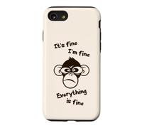 C'est Bon, Je Vais Bien, Tout va Bien, drôle, Singe Fou Coque pour iPhone SE (2020) / 7/8