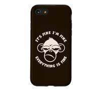 C'est Bon, Je Vais Bien, Tout va Bien, drôle, Singe Fou Coque pour iPhone SE (2020) / 7/8