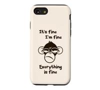 C'est Bon, Je Vais Bien, Tout va Bien, drôle, Singe Fou Coque pour iPhone SE (2020) / 7/8
