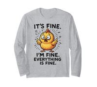 C'est Bon, Je Vais Bien, Tout va Bien, Funny Chicken Meme Manche Longue