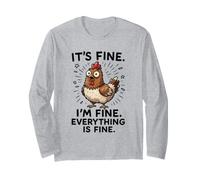 C'est Bon, Je Vais Bien, Tout va Bien, Funny Meme Chicken Manche Longue