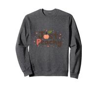 C'est Bon, Je Vais Bien, Tout va Bien, Juste Peachy Sweatshirt, Unisexe pour Adultes, Chiné Foncé, S