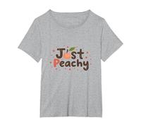 C'est Bon, Je Vais Bien, Tout va Bien, Juste Peachy T-Shirt, Femme Grandes Tailles, Gris Chiné, 3X