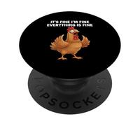 C'est Bon, Je Vais Bien, Tout va Bien, Le Coq pour Les Amoureux du Poulet PopSockets PopGrip Adhésif