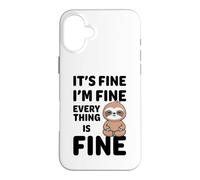 C'est Bon, Je Vais Bien, Tout va Bien Meme Funny Sloth Coque pour iPhone 16 Plus