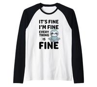 C'est Bon, Je Vais Bien, Tout va Bien Meme Funny Sloth Manche Raglan
