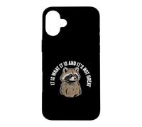 C'est ce Que C'est et ce n'est Pas génial I Retro Raccoon Coque pour iPhone 16 Plus