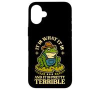 C'est ce Que C'est et C'est Un Crapaud Grenouille Hillbilly plutôt Terrible Coque pour iPhone 16 Plus