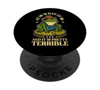 C'est ce Que C'est et C'est Un Crapaud Grenouille Hillbilly plutôt Terrible PopSockets PopGrip Adhésif