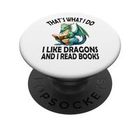 C'est ce Que Je Fais J'aime Dragons et Je lis des Livres, Dragon PopSockets PopGrip Adhésif