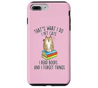C'est ce Que Je Fais : Je Caresse des Chats, Je lis des Livres et j'oublie des Choses Coque pour iPhone 7 Plus/8 Plus