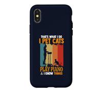 C'est ce Que Je Fais. Je Caresse Les Chats, Je Joue du Piano, Je Sais des Choses Coque pour iPhone X/XS