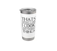 C'est ce que je fais, je cuisine et je sais des choses Cooking Chef Gobelet isotherme en acier inoxydable double paroi