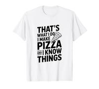 C'est ce Que Je Fais, Je Fais des Pizzas et Je Sais des Choses T-Shirt Graphique avec Valeur