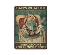 C'est ce que je fais, je lis des livres et je sais des choses lapin métal étain signe décoration murale en aluminium signe cuisine salle de bain décor rétro affiche plaque pour café boutique homme cav