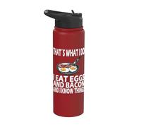 C'est ce que je fais je mange des œufs et du bacon, du bacon et des œufs Stainless Steel Insulated Water Bottle