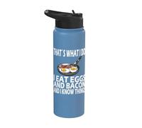 C'est ce que je fais je mange des œufs et du bacon, du bacon et des œufs Stainless Steel Insulated Water Bottle