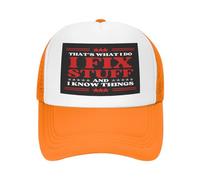 C'est ce Que Je Fais, Je répare des Trucs et Je Sais des Choses. Casquette en Maille pour Hommes et Femmes. Casquette de Camionneur. Casquette de Baseball Noire.