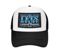 C'est ce Que Je Fais, Je répare des Trucs et Je Sais des Choses. Casquette en Maille pour Hommes et Femmes. Casquette de Camionneur. Casquette de Baseball Noire.