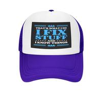 C'est ce Que Je Fais, Je répare des Trucs et Je Sais des Choses. Casquette en Maille pour Hommes et Femmes. Casquette de Camionneur. Casquette de Baseball Noire.