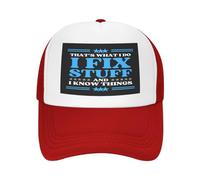 C'est ce Que Je Fais, Je répare des Trucs et Je Sais des Choses. Casquette en Maille pour Hommes et Femmes. Casquette de Camionneur. Casquette de Baseball Noire.