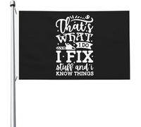 C'est ce que je fais, je répare des trucs et je sais des choses Drapeau 3x5 FT Drapeaux lumineux