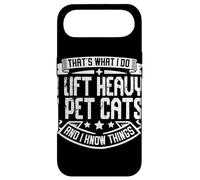 C'est ce Que Je Fais : Je soulève des Objets Lourds, Je Caresse des Chats et Je Sais des Choses Coque pour iPhone Air