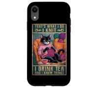 C'est ce Que Je Fais Je Tricote, Je Bois du thé et Je Sais des Choses Coque pour iPhone XR