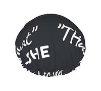 C'est ce qu'elle a dit bonnet de douche femmes réutilisables cheveux longs casquettes réglable double couche bain douche chapeau pour femmes enfants adapté à toutes les longueurs