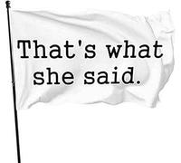 C'est ce qu'elle a dit Drapeau 0,9 x 1,5 m Impression simple face Welcome Family Flag Banner