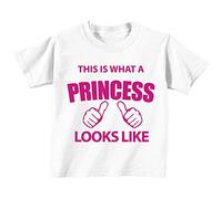 C'est CE qui A Princess Looks Like Blanc T-shirt Rose Text bébé tout-petit enfants Disponible en tailles 0-6 mois à 14-15 ans blanc blanc 7-8 Years