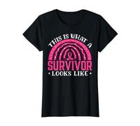 C'est ce Qui Ressemble à Un surviveur pour Lutter Contre Le Cancer du Sein T-Shirt Graphique avec Valeur, Femme, Noir, XL