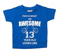 C'est CE qu'un Awesome 13 ans Looks Like Bleu T-shirt bébé tout-petit enfants Disponible en tailles 0-6 mois à 14-15 ans 13th Birthday T-shirt bleu bleu 9-11 Years