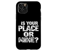 C'EST CHEZ TOI OU CHEZ MOI ? Typographie audacieuse Coque pour iPhone 11 Pro