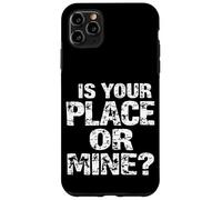 C'EST CHEZ TOI OU CHEZ MOI ? Typographie audacieuse Coque pour iPhone 11 Pro Max