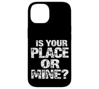 C'EST CHEZ TOI OU CHEZ MOI ? Typographie audacieuse Coque pour iPhone 14