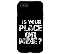 C'EST CHEZ TOI OU CHEZ MOI ? Typographie audacieuse Coque pour iPhone SE (2020) / 7 / 8