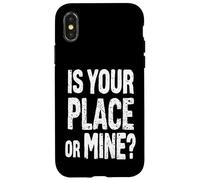 C'EST CHEZ TOI OU CHEZ MOI ? Typographie audacieuse Coque pour iPhone X/XS