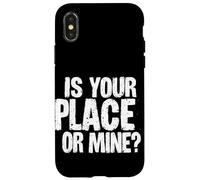 C'EST CHEZ TOI OU CHEZ MOI ? Typographie audacieuse Coque pour iPhone X/XS
