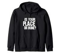 C'EST CHEZ TOI OU CHEZ MOI ? Typographie audacieuse Sweat à Capuche