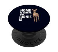 C'est chez Vous Que se Trouve Le Chien sicilien Cirnie Cirneco dell'Etna PopSockets PopGrip Adhésif