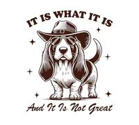 c'est comme ça et ce n'est pas un super chien typographie hilarante animal drôle chien vintage Stickers gravés 49.2x59.4cm Embellissement mural Café