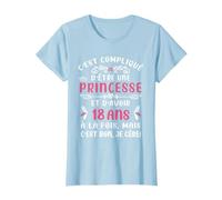 C'est Compliqué D'être Princesse Anniversaire Fille 18 Ans T-Shirt