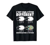 C'Est Cool D'Etre Différent Mouton Autisme Autiste Cadeau T-Shirt