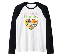 C'est Cool d'être en Bonne santé - Aimez végétalien, Animal végétarien et Paix Manche Raglan