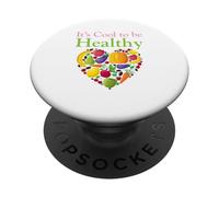 C'est Cool d'être en Bonne santé - Aimez végétalien, Animal végétarien et Paix PopSockets PopGrip Adhésif