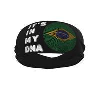 C'est dans Mon Adn Brésil Unisexe Headband Doux Bandeaux Large Bandeau Cheveux pour Running Sport Fitness Jogging